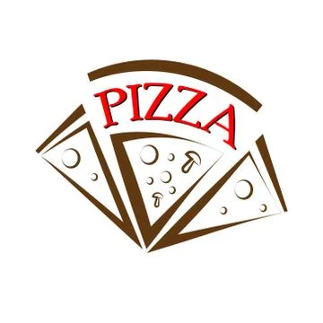 Pizza vector logo Stock-Illustration