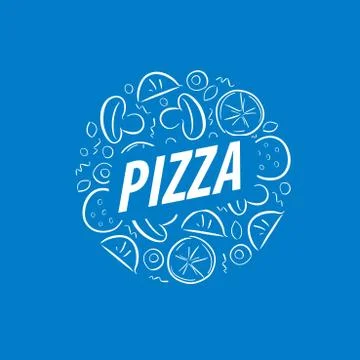 Pizza vector logo Stock Illustration