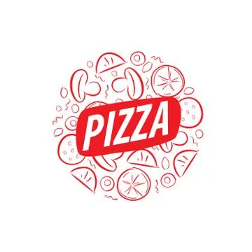 Pizza vector logo Stock Illustration