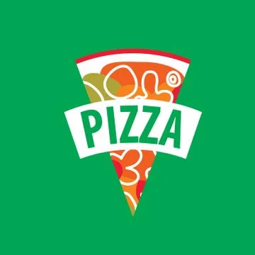 Pizza vector logo Illustrazione stock