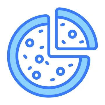 Pizza vector outline icon. Modern thin line symbols. Collection of traditio.. Stock Illustration