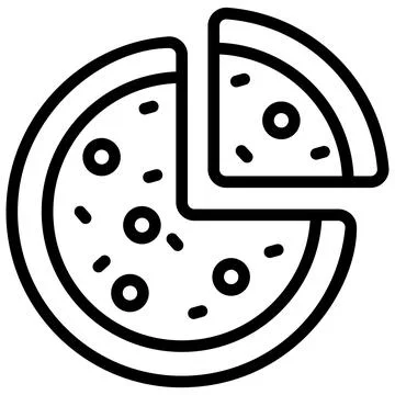 Pizza vector outline icon. Modern thin line symbols. Collection of traditio.. Stock Illustration