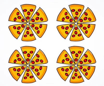 Pizza vectors Stock Illustration