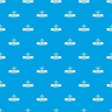 Pizza vegan pattern seamless blue Stock Illustration