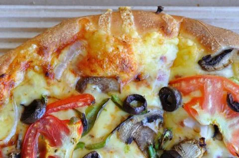 Pizza with vegetables Foto stock