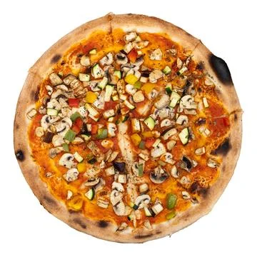 Pizza Vegetariana Isolated Stock Photos
