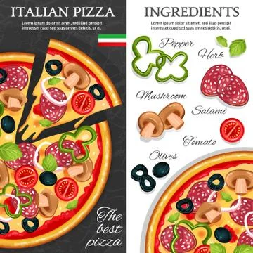 Pizza Vertical Banners Illustration