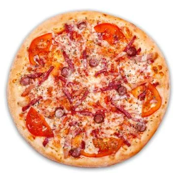 Pizza. View from above Stock Photos