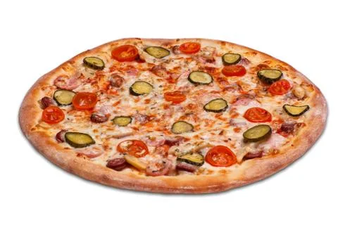 Pizza. View from above Stock Photos