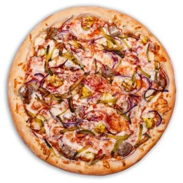 Pizza. View from above Stock Photos