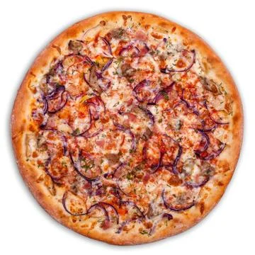 Pizza. View from above Stock Photos