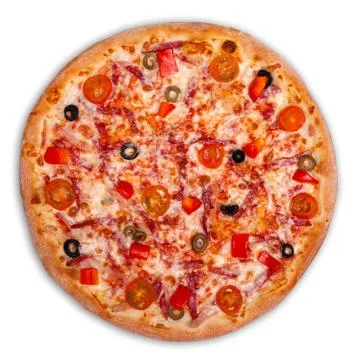 Pizza. View from above Stock Photos