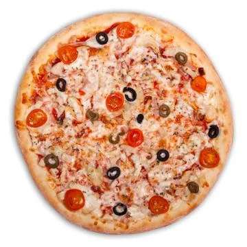 Pizza. View from above Stock Photos