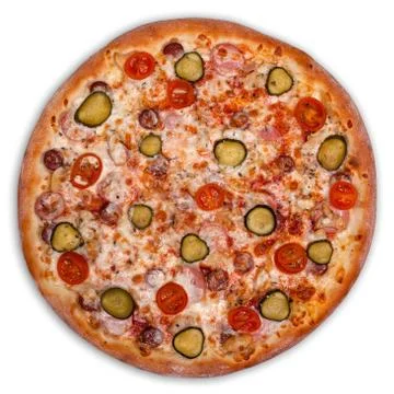 Pizza. View from above Stock Photos