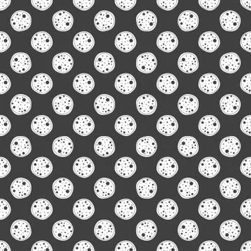 Pizza web icon. flat design. Seamless gray pattern. Illustrazione stock