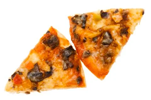 Pizza on white Stock Photos