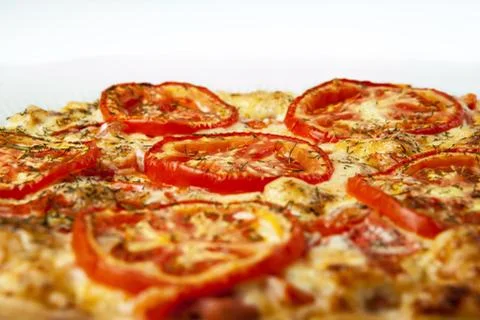 Pizza on a white plate Stock Photos