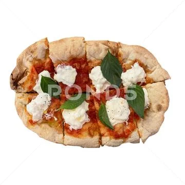 Pizza on white PSD Template