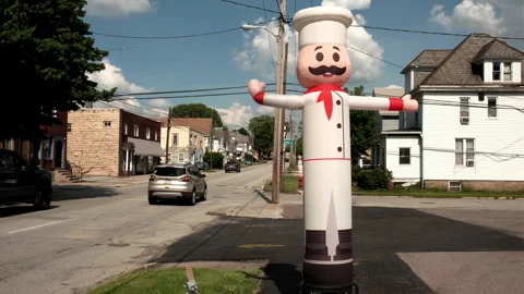 Pizzaman waving Stock Footage 276386105