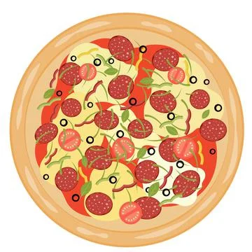 PIZZAPEPERONNI Stock Illustration