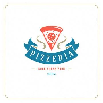 Pizzeria logo vector illustration. Stock Illustration