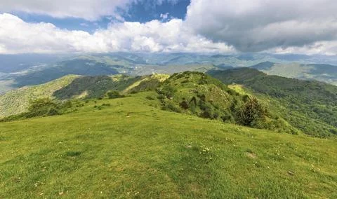 Pizzo dEvigno Mountain Landscape in Liguria, Italy Photos