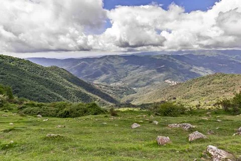 Pizzo dEvigno Mountain Landscape in Liguria, Italy Stockfoto's
