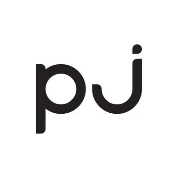 Pj initial letter vector logo icon Illustrazione stock