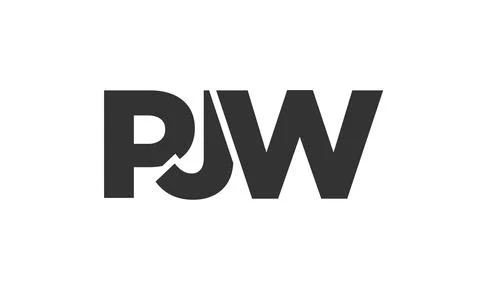 PJW logo design template with strong and modern bold text. Initial based ve.. Stock-Illustration