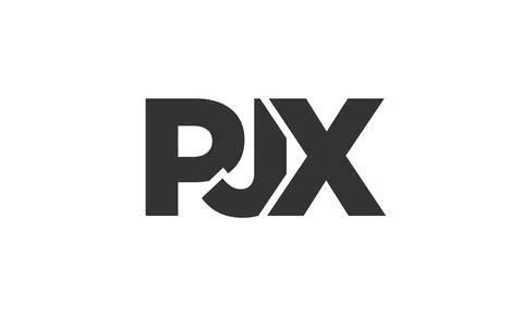 PJX logo design template with strong and modern bold text. Initial based ve.. Illustrazione stock