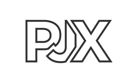 PJX logo design template with strong and modern bold text. Initial based ve.. Stock Illustration