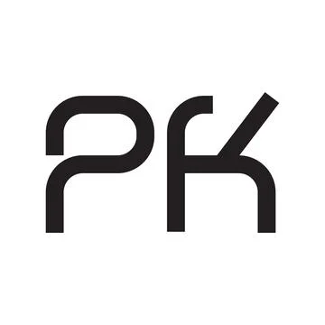 Pk initial letter vector logo icon Stock Illustration