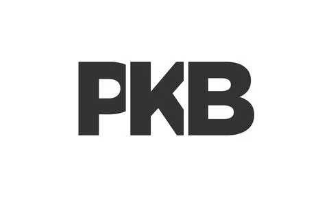 PKB logo design template with strong and modern bold text. Initial based ve.. 库存插图