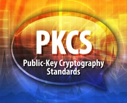 PKCS acronym definition speech bubble illustration Stock Illustration