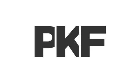 PKF logo design template with strong and modern bold text. Initial based ve.. 库存插图