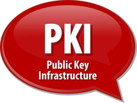 PKI acronym definition speech bubble illustration Stock Illustration