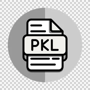 Pkl file type flat icons. document in format extension symbol icon. 스톡 일러스트