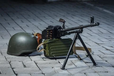 PKM on the ground 스톡 사진