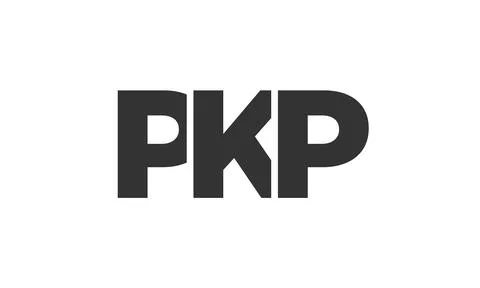 PKP logo design template with strong and modern bold text. Initial based ve.. Stock Illustration