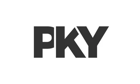 PKY logo design template with strong and modern bold text. Initial based ve.. Stock Illustration