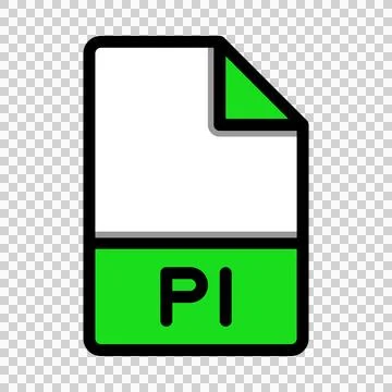 Pl file type format icon. extension document files icons symbol.  Stock Illustration