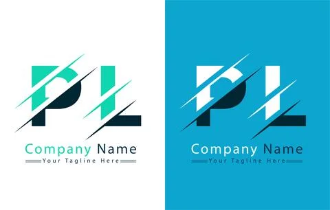 PL Letter Logo Vector Design Concept Elements 库存插图