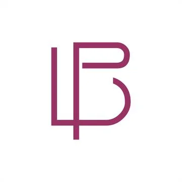 PL, LP initials line art geometric company logo Stock Illustration