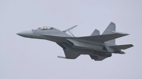 PLA Air Force, J-16 fighters at Airshow China 2024 Stock Footage 294032874