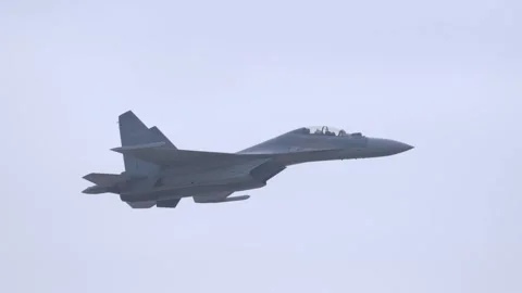 PLA Air Force, J-16 fighters at Airshow China 2024 Stock Footage 300221856