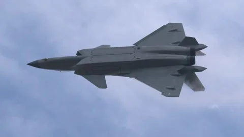 PLA Air Force, J-20 stealth fighters at Airshow China 2024 Stock Footage 293991084