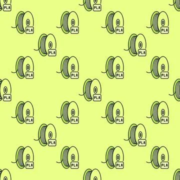 PLA Filament for 3D printer vector colored seamless pattern Stock Illustration