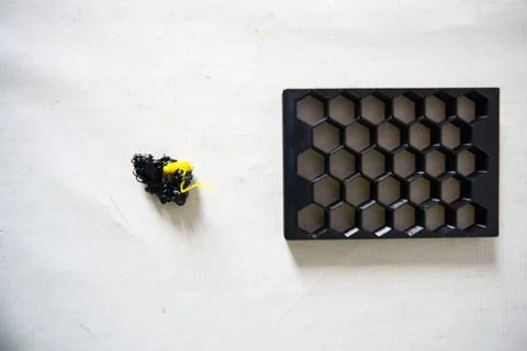 PLA printing for a 3D printer pen holder Foto stock