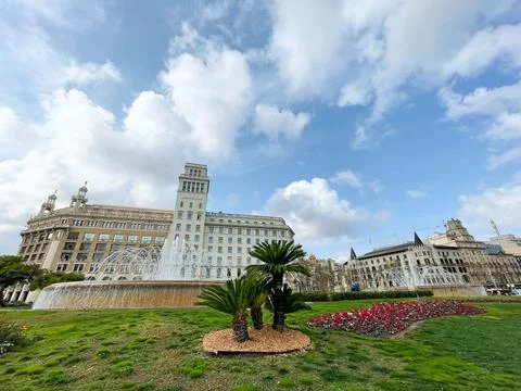 Plaça de Catalunya Stock-Fotos
