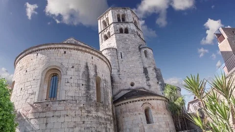 Plaça de la constitucio Girona timelapse Stock Footage 79615062